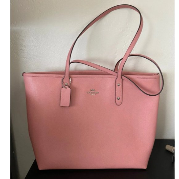 Coach Handbags - Coach Light Pink / Blush Zip Tote Bag, Leather